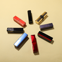 Tabung lipstik aluminium kustom kotak harga benar-benar terjangkau wadah tabung lipstik mewah metalik