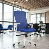 Chaise de bureau ergonomique moderne de luxe de haute qualité, pivotante en maille, avec soutien lombaire réglable, vente en gros directe d'usine