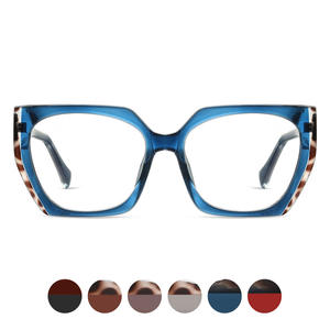 Lunettes anti-lumière bleue 87209, monture TR90, branches en acétate papillon, monture complète, design tendance bicolore - Product Image 3