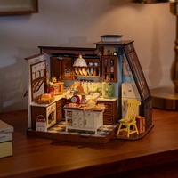 Robotime Rolife DIY Puzzles Kit Jouets faits à la main DG172 Cuisson Cuisine 3D Maison Miniature en bois