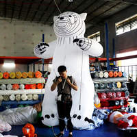Costume gonflable publicitaire personnalisé de tigre/ours polaire/cheval, marionnette gonflable de dessin animé pour événements et défilés