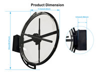 Ventilateur holographique 3D extérieur 42CM avec contrôle cloud - Affichage holographique LED double face pour événements et centres commerciaux