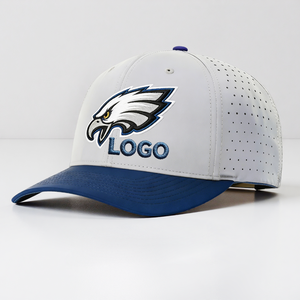 Casquette de baseball à séchage rapide avec <span class=keywords><strong>logo</strong></span> brodé personnalisé 632, vente en gros, haute qualité, 5 panneaux, perforations découpées au laser, Gorras, chapeaux de sport imperméables - Product Image 1
