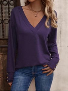 Alaroo Camisetas De Verano Para Mujer, Con Cuello En V, Manga Corta, A
