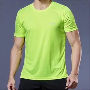 Yaz buz ipek kısa kollu T-shirt erkek yeni çabuk kuruyan nefes klima açık güneş koruyucu koşu giyim