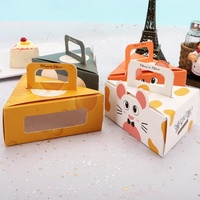 Boîte d'emballage de gâteau au fromage, boîte d'emballage de gâteau au fromage, petite boîte Portable de Mousse de Pudding, boîtes d'emballage élégantes en papier acceptées