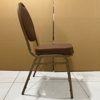 Chaises et tables de réception d'hôtel empilables, portables, économiques et bon marché en métal pour événements et banquets de mariage en gros