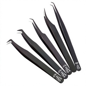 Pince à cils personnalisée à 90 degrés Pince à épiler d'isolation pour extension de cils Volume de cils à pointe en fibre 45 90 degrés pour outils de maquillage pour femmes - Product Image 1
