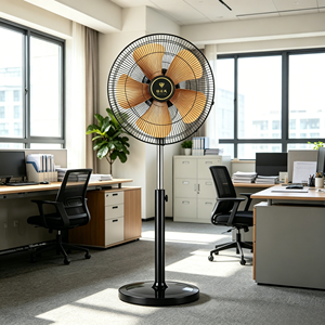 Ventilateur sur pied industriel robuste de 18 pouces, pales de ventilateur de type aéronautique, moteur 100 % cuivre pur, souffleur d'air haute vitesse pour usine, en stock - Product Image 4