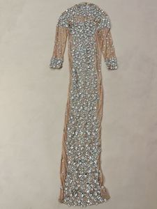 Vestido de Fiesta de Cumpleaños de Manga Larga con Pedrería, Vestido de Lujo para Cantante de <span class=keywords><strong>Casa</strong></span> de Espectáculos, Vestido Formal de Noche para Mujer - Product Image 6