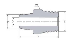 Instrument Rohr Armaturen Hex Verringerung Nippel Verschiedene größe <span class=keywords><strong>3</strong></span>/4 zu 1/2 NPT Außengewinde edelstahl 316/316L Monel, duple - Product Image 4