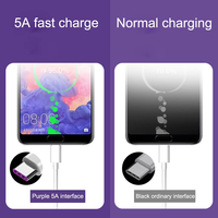Kabel pengisian daya Cepat 5A kualitas tinggi kabel data USB ke kabel data tipe-c untuk ponsel