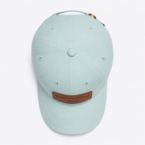 Gorra de Béisbol Ajustable de Sarga de Algodón con Parche de Cuero Grabado Personalizado con Puntos Vintage T&L - Product Image 6