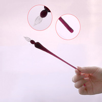 Stylo en verre claire fait à la main, 1 pièce, verre Borosilicate, élégant, d'écriture et de dessin, calligraphie, décoration, stylo à tremper en cristal