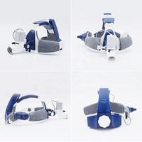 Buffalo Electric Dental Binocular Loupes 4.0X Magnification LED Headlight Dual Battery Metal Frame Surgical Loupe Dentist Clinic