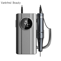 Vantrend 45000RPM Wiederaufladbares Nagelbohrer-Set mit LED-Anzeige Leise Geringe Vibration Hohes Drehmoment für Salon-Gebrauch Nägel Gel US EU