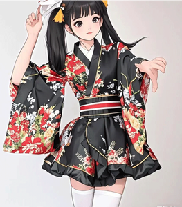 ชุดกิโมโนญี่ปุ่นแบบดัดแปลงสำหรับผู้หญิง ชุดคลุมอาบน้ำ ชุดคอสเพลย์ฤดูร้อน ชุดอนิเมะ เซ็กซี่ หวาน น่ารัก สไตล์อีโคปาร์ตี้ ชุดกิโมโนสาวน่ารัก - Product Image 4