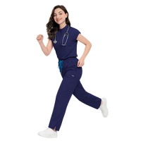 42393 Ensembles de Blouses Médicales Personnalisées ; Uniformes Médicaux Imprimés Basiques pour Femme en Coton Léger Vêtements d'Hôpital