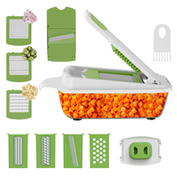 Accessoires de cuisine les plus vendus 8 en 1 coupe-aliments hachoir à oignons légumes mandoline trancheuse coupe-légumes multifonctionnel