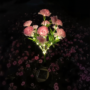 Claveles artificiales brillantes de alta calidad con energía solar, superventas en <span class=keywords><strong>España</strong></span>, para bodas al aire libre, decoración de jardín - Product Image 5