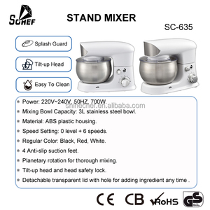 Robot pâtissier électrique ménager, batteur planétaire pour pâte et gâteaux, bol mélangeur en acier inoxydable, équipement de <span class=keywords><strong>cuisine</strong></span> - Product Image 4