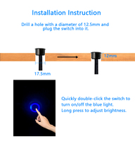 Interrupteur tactile à variateur de lumière LED pour armoire et placard, 3 ans, 1712, marron, contrôle centralisé, 5A, 12V, 24V, avec capteur de gradation tactile