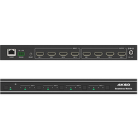 Contrôleur de mur vidéo 4x4 4K 60Hz HDR pour commutateur matriciel 2.0 avec réducteur de résolution EDID, contrôle IR, contrôle de mur vidéo sans coupure, conformité HDCP 2.2/1.4