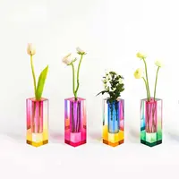 Vaso di cristallo di lusso in acrilico ornamenti soggiorno fiore mashite moderno e minimalista decorazione della tavola europea