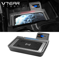 Vtear für Ford Explorer 2020-2023 Qi Auto-Wireless-Ladegerät 15W Schnellladestation Mittelkonsole Innenraum-Modifikationsteile