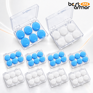 Tapones <span class=keywords><strong>de</strong></span> silicona moldeables para los oídos, 6 pares, reutilizables, reducción <span class=keywords><strong>de</strong></span> ruido, tapones para dormir, alivio <span class=keywords><strong>de</strong></span> ronquidos, natación, impermeables, EPP - Product Image 1