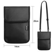 RFID selempang penyusun kartu pinggang Pemegang leher pemegang perjalanan paspor kartu kredit dompet ponsel tas Faraday untuk jenis wanita