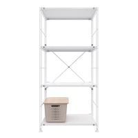 Étagère de rangement OEM à 4 niveaux en acier au carbone pour la cuisine et la chambre à coucher, étagère ménagère sur pied pour four à micro-ondes, ustensiles de cuisine, option de rangement