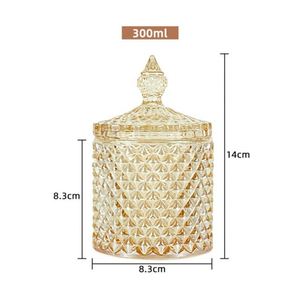 Bocaux à bougies cylindriques en verre cristal de luxe, personnalisables avec logo, colorés, vente en gros, avec couvercle - Product Image 6