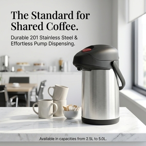 Distributeur de café isotherme commercial en acier inoxydable avec pompe à vide - Product Image 5