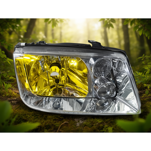 Faro de Repuesto Amarillo para Jetta 1999-2007, Lado Derecho, Estilo Proyector con Carcasa Cromada y Lente Transparente, Profesional para Automóviles - Product Image 2