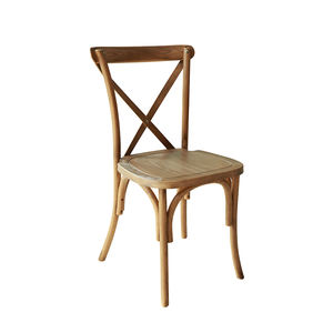 Sillas de Resina Duraderas con Aspecto de Madera Estilo Granja Clásica, Respaldo Cruzado, para Bodas, Jardín, Eventos, Banquetes al Aire Libre, Catering para Adultos - Product Image 2