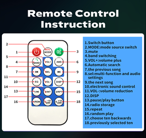Reproductor de MP3 de 1 DIN, sintonizador FM de Radio para coche, estéreo USB, Audio para coche, estéreo SD TF USB, reproductor <span class=keywords><strong>Multimedia</strong></span> de autorradio, Control remoto, <span class=keywords><strong>Bluetooth</strong></span> - Product Image 3