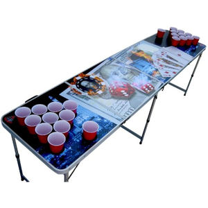 Offres Spéciales 8ft Aluminium Métal MDF Pliant Bière <span class=keywords><strong>Pong</strong></span> <span class=keywords><strong>Table</strong></span> Personnalisé Portable Intérieur/Extérieur Camping Portable 8 Pieds <span class=keywords><strong>Table</strong></span> Pliable - Product Image 1