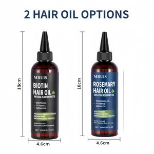 Оптовая продажа: 190 мл органического масла для роста волос с биотином, розмарином и маслом жожоба для массажа кожи головы, против выпадения волос и для утолщения, OEM - Product Image 6