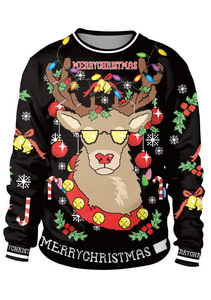 Suéter Navideño Feo Personalizado de Punto de Poliéster para Hombre, de Manga Larga, Transpirable, de Secado Rápido, con Dibujos Animados, para las Fiestas de Otoño de <span class=keywords><strong>2021</strong></span> - Product Image 5
