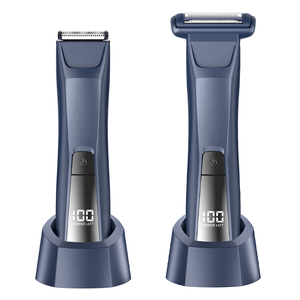 Recortadora de vello corporal para hombres y mujeres, afeitadora eléctrica para pecho, piernas, zona íntima, afeitadora en seco/húmedo, depiladora con luz LED, maquinilla de afeitar impermeable - Product Image 1