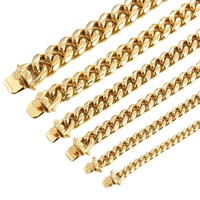 Corrente cubana oumi 18k, corrente cheia de ouro na moda, para mulheres e homens, corrente cubana
