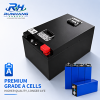 Batterie au lithium LiFePO4 personnalisable 72V 80Ah avec boîtier métallique OEM, BMS intelligent et Bluetooth, indice de protection IP65 pour voiturette de golf, camping-car et caravane