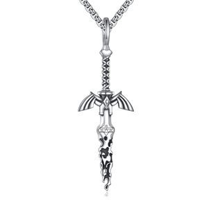 925 Sterling Silver Cross Triforce Pendentif Zelda Collier Bijoux Religieux Cadeaux pour Hommes - Product Image 1