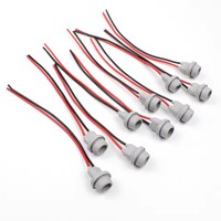 Adaptateur de douille T10 W5W haut de gamme en caoutchouc souple, support de lampe, accessoires de voiture, connecteur de câble mâle-femelle