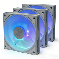 Ventilateur de boîtier ARGB blanc WL-W120-01 120 mm PWM 4 broches, ventilateur de refroidissement silencieux pour boîtier PC, ventilateurs RGB adressables pour ventilateurs de boîtier d'ordinateur