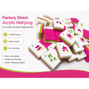 Juego de Mahjong Acrílico con Diseño Floral Romántico Personalizado, Regalo para Amantes del Mahjong - Product Image 5