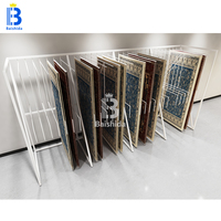 Magasin de détail moderne personnalisé conçu fer pulvérisation épicerie vitrine usine directe couverture présentoir avec étagère à tapis