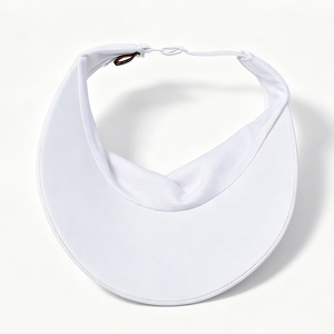 Fashion White Embroidered Visor Cap for Ladies, Lightweight Breathable Sun Visor, Summer Outdoor Golf Beach Empty Top <b>Hat</b> - Product Image 6