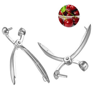 Descorazonador de cerezas y aceitunas de metal, extractor de semillas, herramienta de cocina para quitar el corazón de las frutas, que ahorra tiempo - Product Image 3
